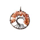 A Carnelian Tree of Life Pendant.