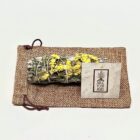 A 4" California White Sage Smudge Sticks with Yellow Sinuata Flowers.