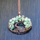 A Green Aventurine Tree of Life Pendant pendant necklace.