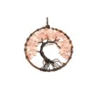 Rose Quartz Tree of Life Pendant.