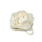 A Rose Loofah- White on a white background.