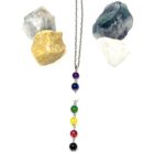 7 Chakra Pendant Necklace with healing stones and crystals.